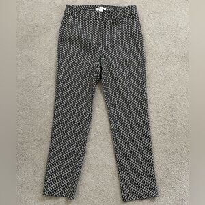 White House Black Market Geometric Black, White and Gold Pants